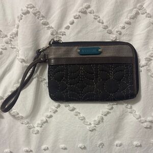 Fossil Key per Brown and Gray Quilted Wristlet Wallet